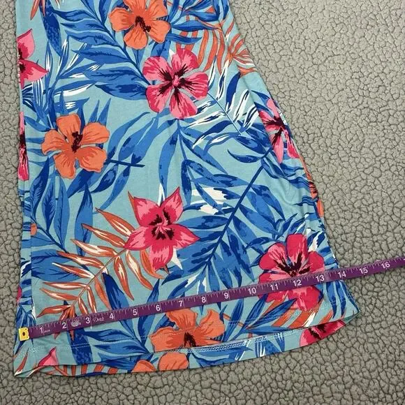 Lascana VS Womens Jumpsuit Faux Wrap Floral sz 10 Wide Leg Tropical bloomcore - Picture 14 of 16